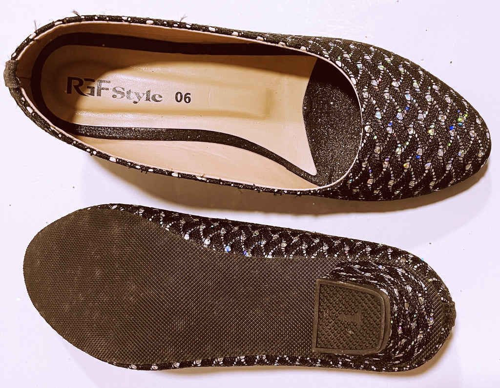 Ladies Covered Heel Shoe 1301C Black