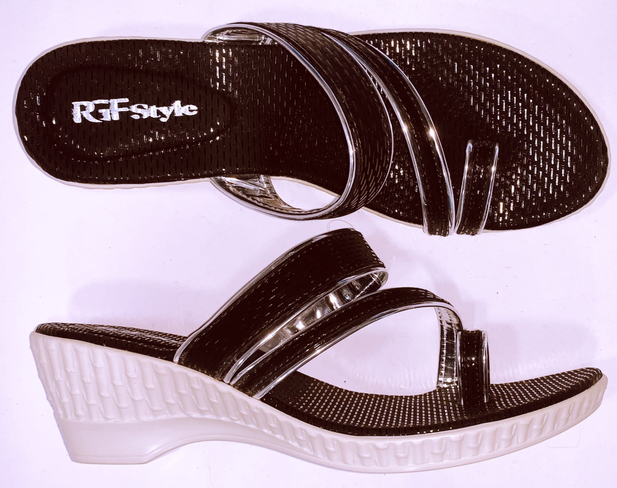 Women's High PU Sole Sandals 2011 Black