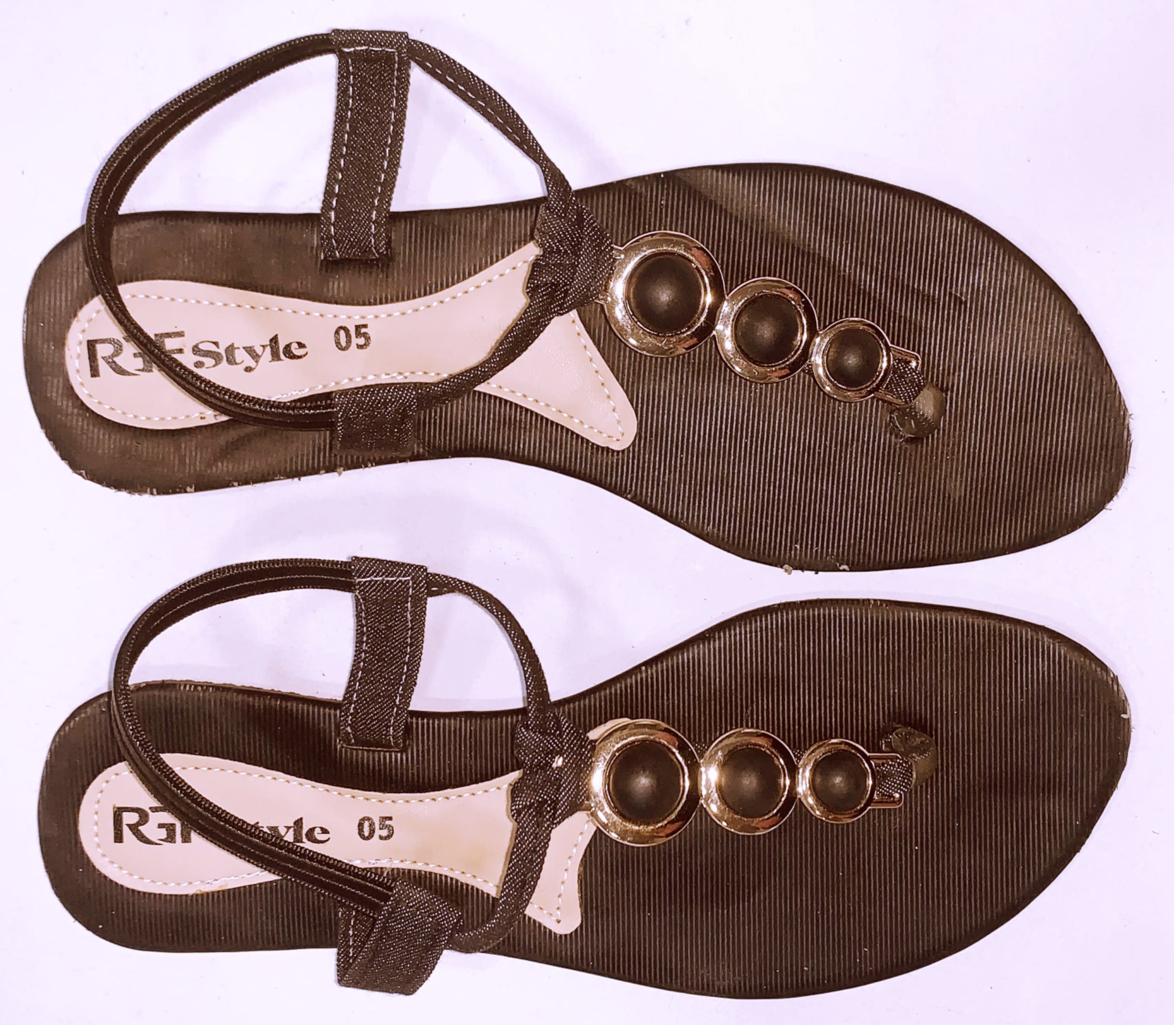 Ladies Flat  Sandles 412 Black