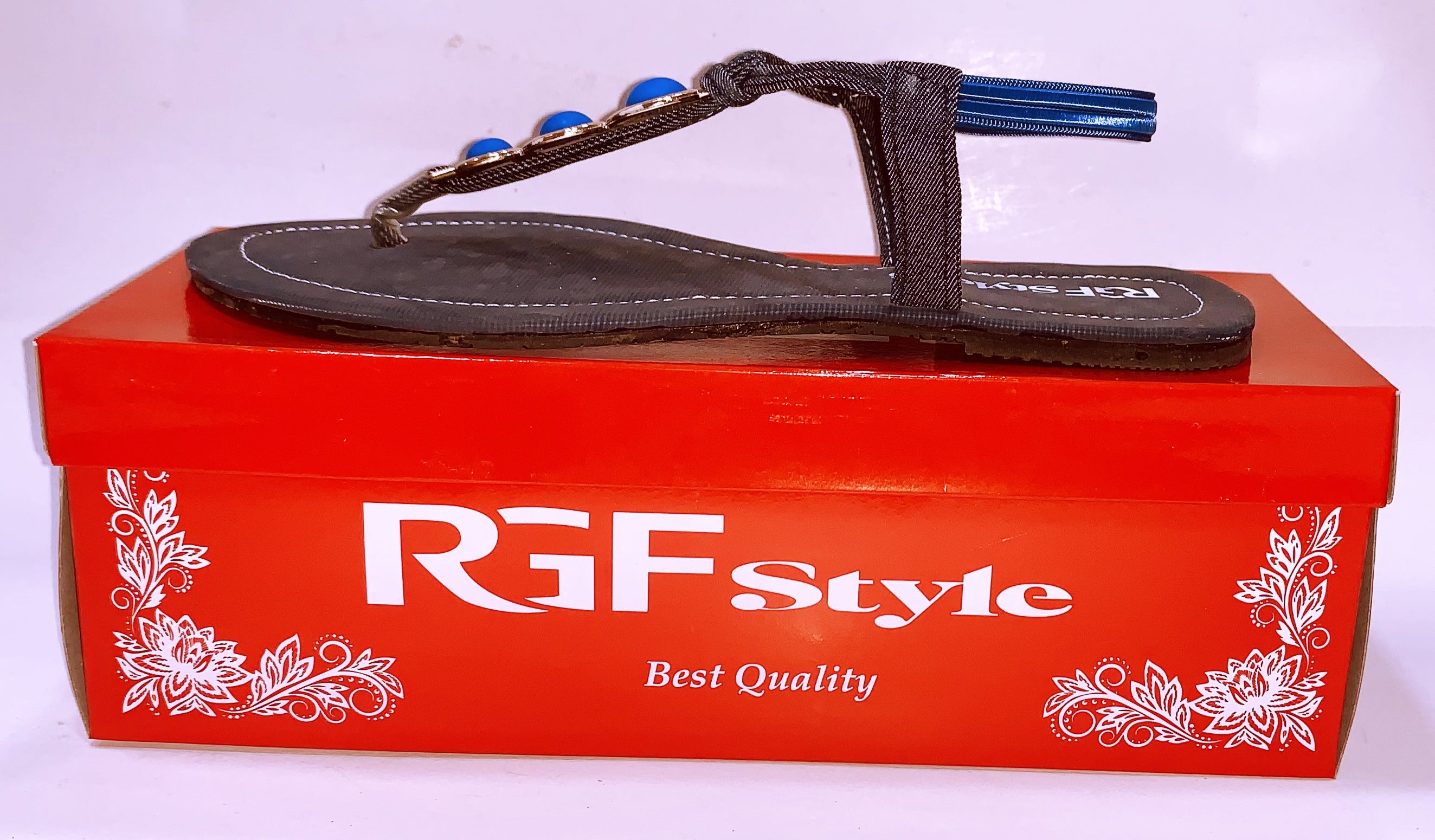 Ladies Flat  Sandles 412 Blue