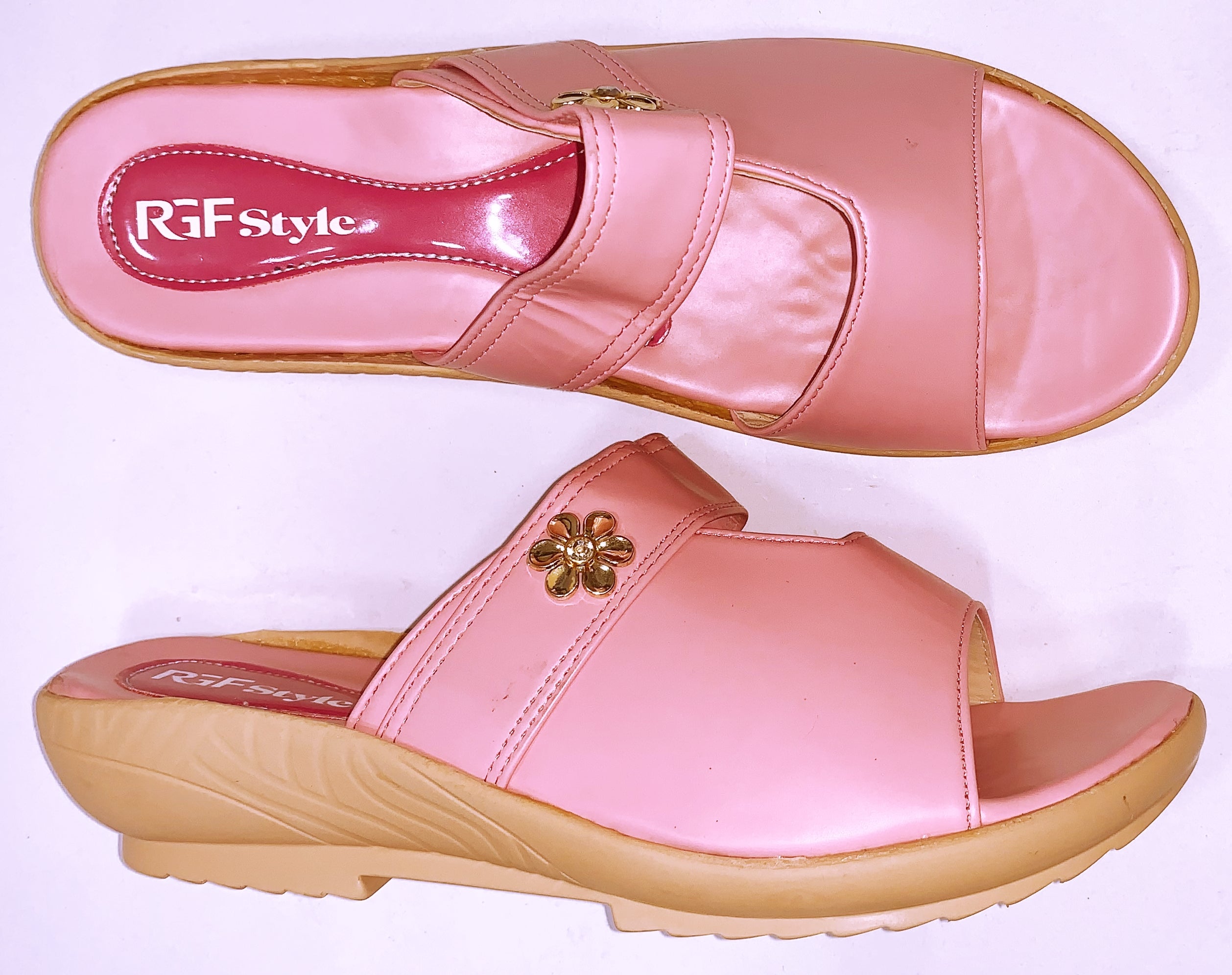 Women's High PU Sole Sandals 853 Pink
