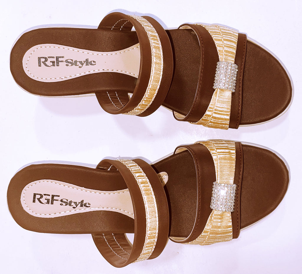 Women's High PU Sole Sandals 944 Brown
