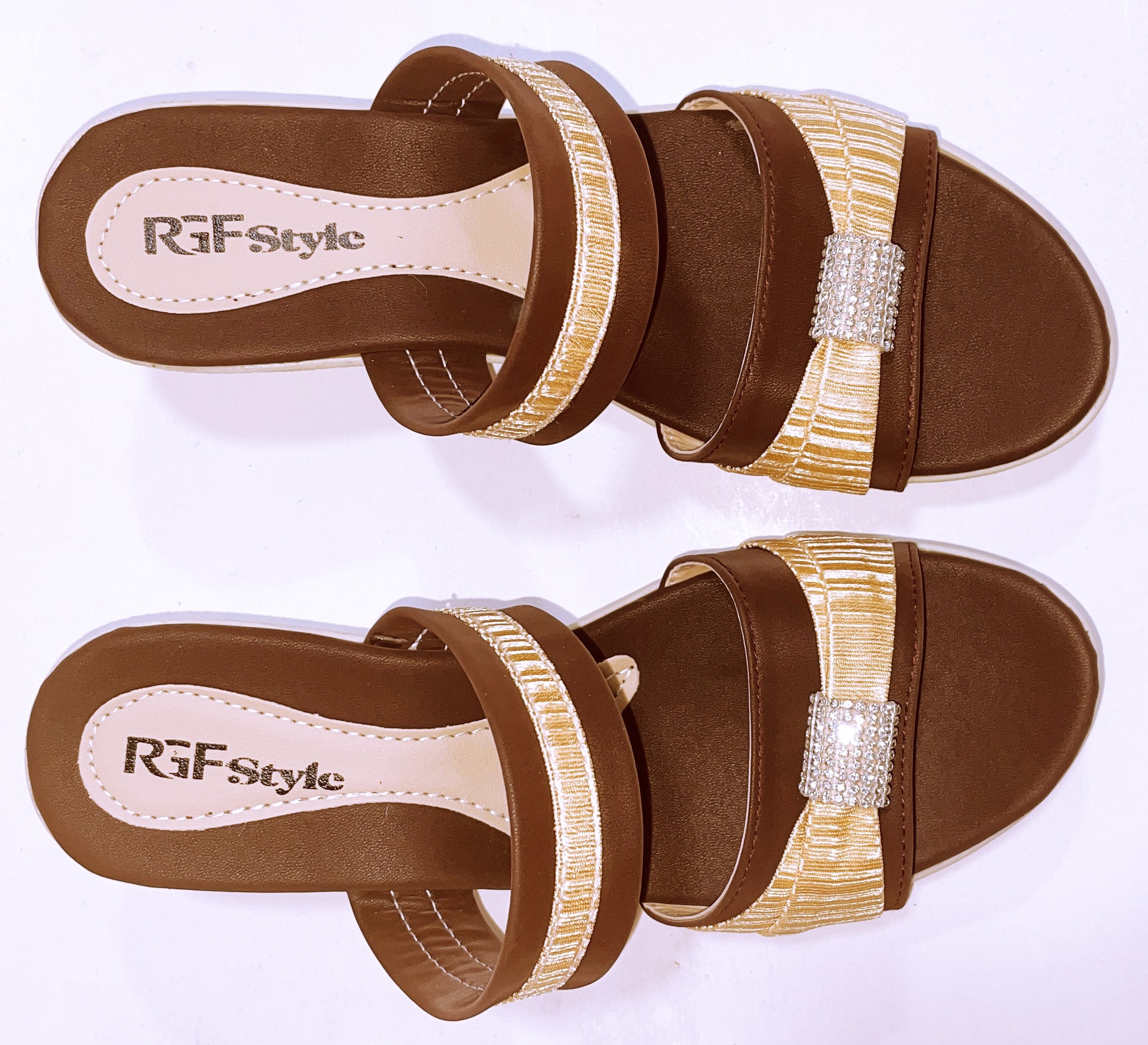 Women's High PU Sole Sandals 944 Brown