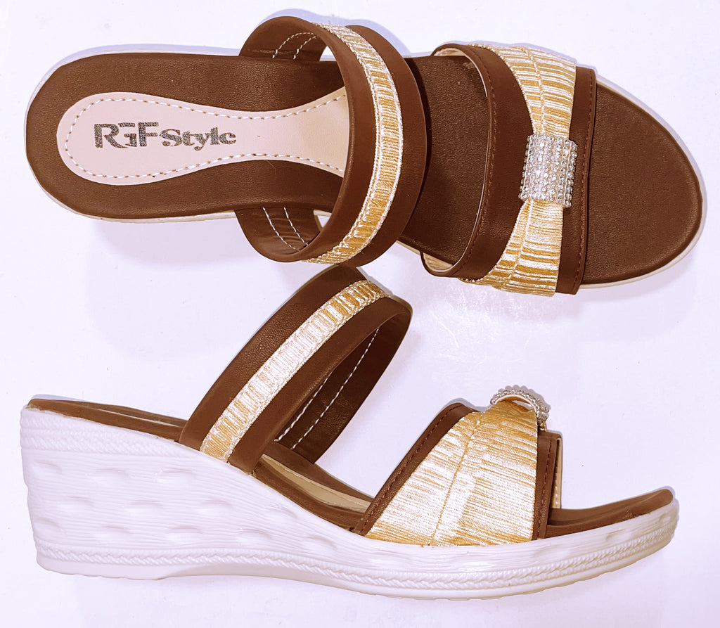 Women's High PU Sole Sandals 944 Brown