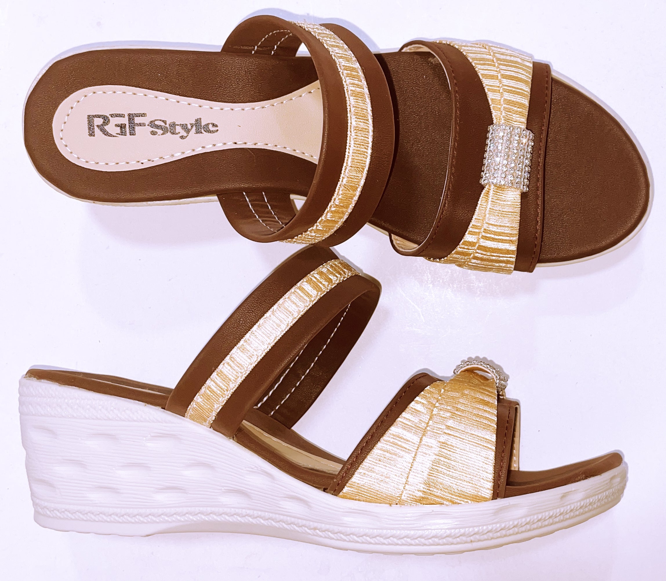 Women's High PU Sole Sandals 944 Brown