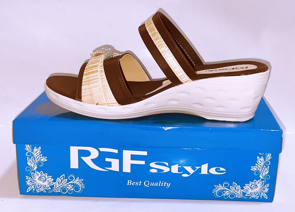 Women's High PU Sole Sandals 944 Brown