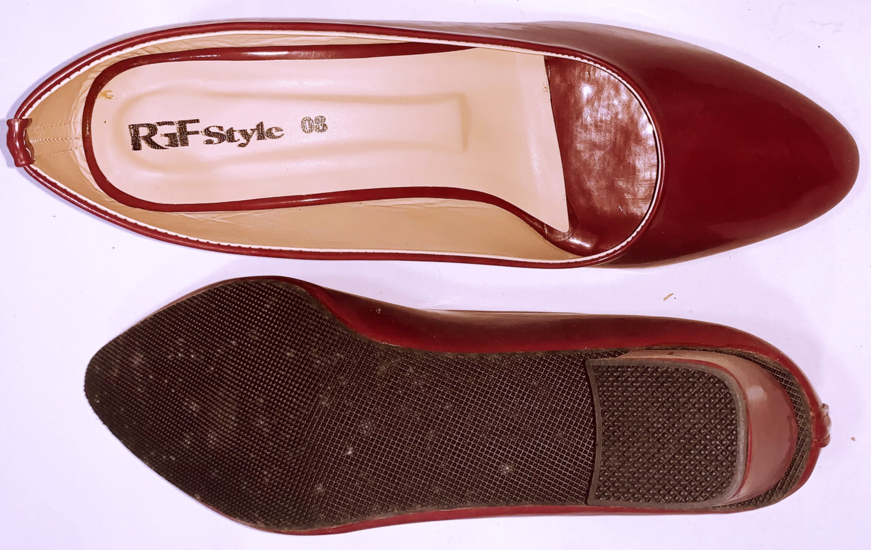 Ladies Covered Heel Shoe 992C Maroon
